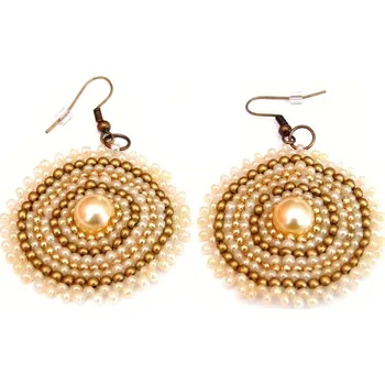 Náušnice Náušnice 1735 smetanové kruhy