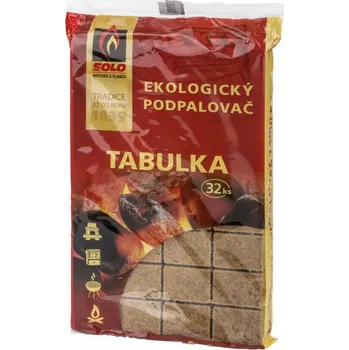 Podpalovač SOLO Ekologický podpalovač 32 ks tabulka