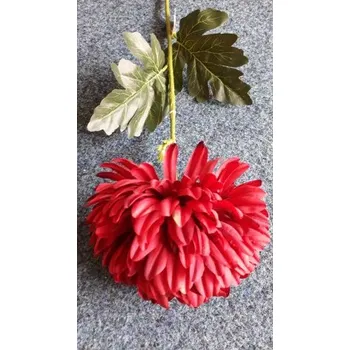umělá květina Chryzantéma velká, Barva červená KX082