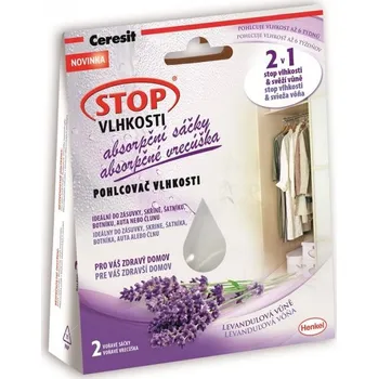 Pohlcovač vlhkosti HENKEL Ceresit Stop vlhkosti - Absorpční sáčky LEVANDULE 2x50g