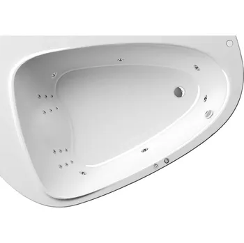 Vana Sanjet Sanjet, masážní vana Ravak Love Story II 196x113-139 cm, levá v systému Hydro s profi ovládáním VR1 + odtokový komplet zdarma + nosná konstrukce zdarma