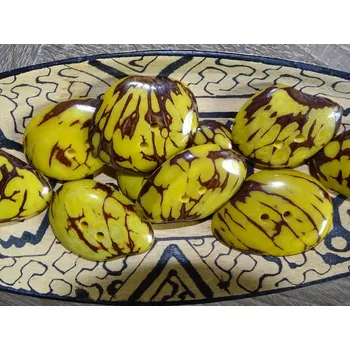 Knoflík Knoflík placka (žlutý)