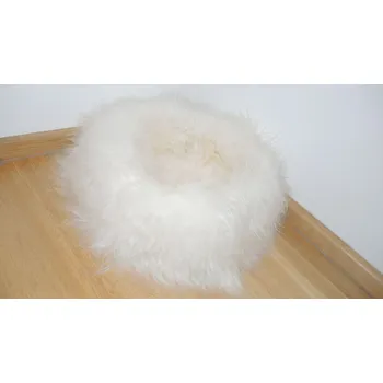 pelíšek pro malé zvíře Kožešinový pelech pro psa nebo kočku bílý