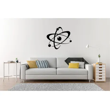 Samolepící dekorace Lepy.cz Samolepka na zeď Atom Velikost (šířka x výška): 55x49cm, Barevná varianta: Ledová modrá