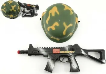 Dětská zbraň Teddies Vojenská sada a helma 31 cm