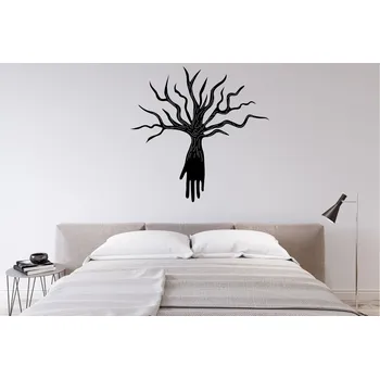 Samolepící dekorace Lepy.cz Samolepka na zeď Strom - ruka Velikost (šířka x výška): l00x98cm, Barevná varianta: Světle zelená
