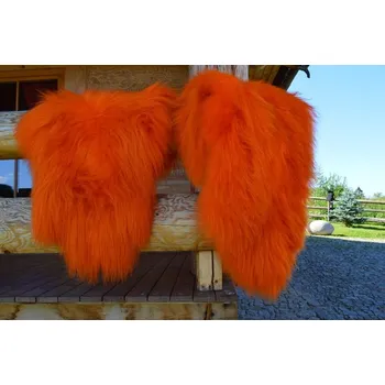 Koberec Islandská ovčí kožešina oranžová rozměr: XL 101-120 x61-80 cm