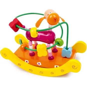 Dřevěná hračka Small foot dřevěný motorický labyrint Žirafa