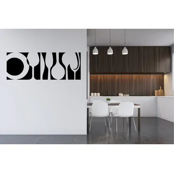 Samolepící dekorace Lepy.cz Samolepka na zeď Nádobí Velikost (šířka x výška): l00x37cm, Barevná varianta: Ledová modrá