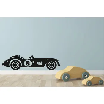 Samolepící dekorace Lepy.cz Samolepka na zeď Závodní auto Velikost (šířka x výška): 96x25cm, Barevná varianta: Tmavě modrá