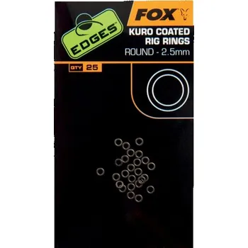 FOX - Kroužek Edges Kuro Coated Rig Rings 2,5mm (25ks)