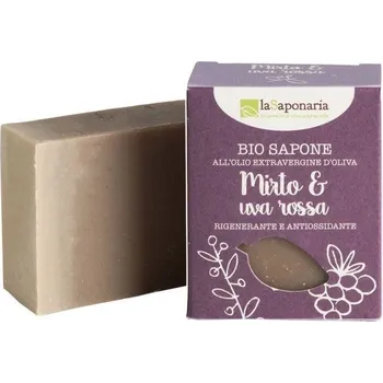 Mýdlo laSaponaria Myrta a červené hrozny Bio tuhé mýdlo 100 g