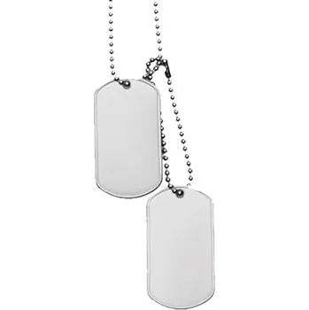 Vojenské psí známky Mil-Tec Identifikační známky US Dog Tag stříbrné