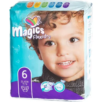 jednorázová plena Dry Lock Magics Flexidry 6 15 kg+ 23 ks