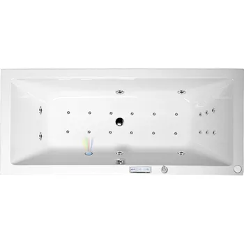 Vana Sanjet masážní vana Ala 180x80x39 cm v systému Hydro+perlička s profi flat ovládáním VN3 + odtokový komplet zdarma + nosná konstrukce zdarma