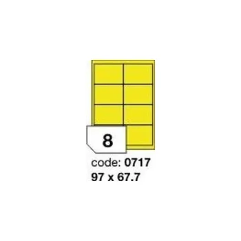 Kancelářské potřeby Žluté samolepicí etikety Rayfilm R0121.0717F, 97x67,7 mm, 1.000 listů A4, 8000 etiket