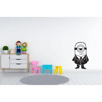 Samolepící dekorace Lepy.cz Samolepka na zeď Mimoň - Elegán Velikost (šířka x výška): 20x33cm, Barevná varianta: Pastelová oranžová