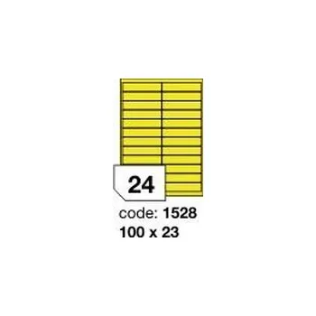 Samolepící etiketa Žluté samolepicí etikety Rayfilm R0121.1528F, 100x23 mm, 1.000 listů A4, 24000 etiket