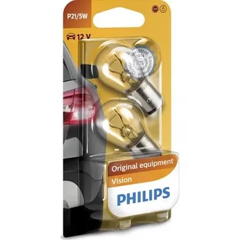 Povinná bezpečnostní výbava ŽÁROVKA PHILIPS 12499B2 P21/5W BAY15d 12V 21/5W - BLISTER 2KS
