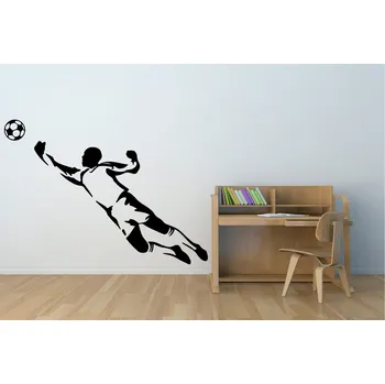 Samolepící dekorace Lepy.cz Samolepka na zeď Brankář - fotbal Velikost (šířka x výška): 90x64cm, Barevná varianta: Jemná růžová