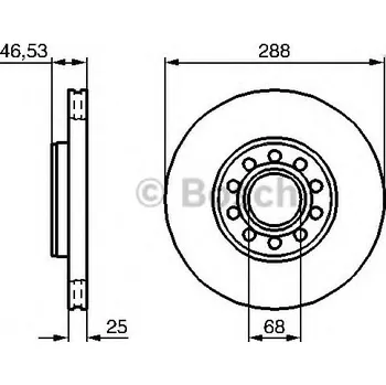 Brzdový kotouč Brzdový kotouč Bosch 0 986 479 157 přední levý nebo pravý