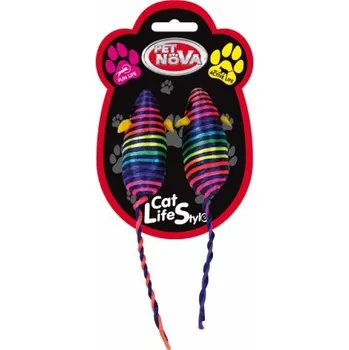 Hračka pro kočku Pet Nova Myšky COLOURSET-7 2ks/bal