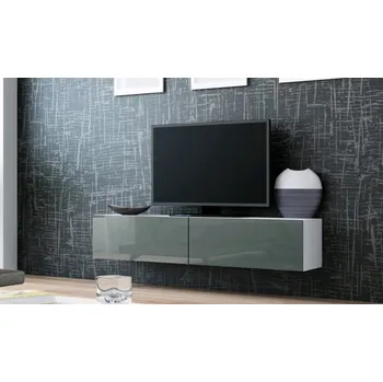 Televizní stolek Nábytek PEGAS s.r.o. TV komoda VIGO 140 - bílo-šedá