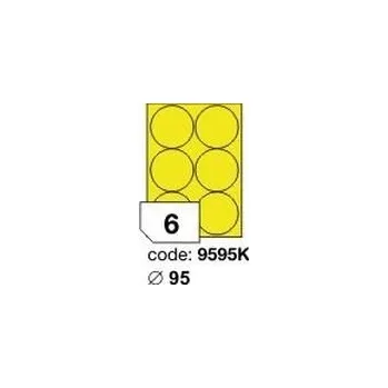 Samolepící etiketa Žluté samolepicí etikety Rayfilm R0121.9595KF, 95x95 mm, 1.000 listů A4, 6000 etiket