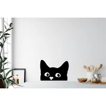 Samolepící dekorace Lepy.cz Samolepka na zeď Kočka Velikost (šířka x výška): 18x13cm, Barevná varianta: Pastelová oranžová