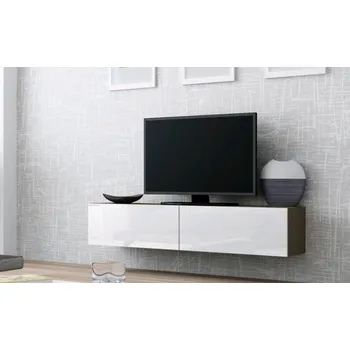 Televizní stolek Nábytek PEGAS s.r.o. TV komoda VIGO 140 - latte-bílá