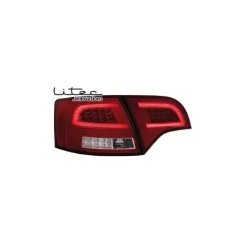Zadní světlomet LITEC LED zadní světla Audi A4 Avant B7 04-08 červené/chrom