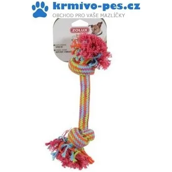 Hračka pro psa Hračka pes Přetahovadlo barevné 2 uzly 30cm Zolux