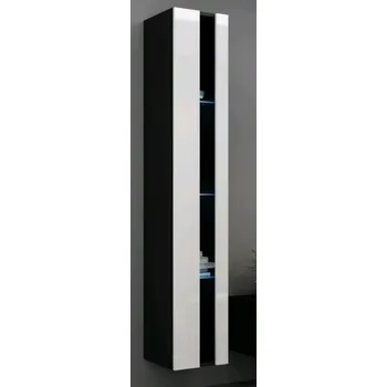 Ložnice Nábytek PEGAS s.r.o. Vitrína VIGO NEW 180 otevřená - černo-bílá