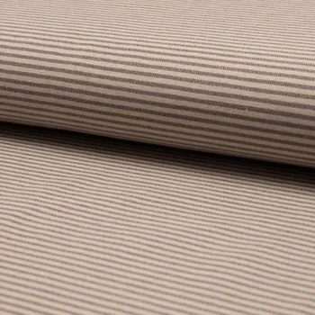 Kostýmovka hnědo-režný tenký pruh, š.160