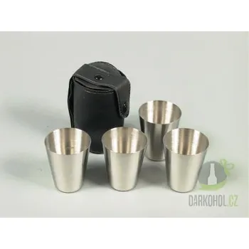 Sklenice Sada 4ks pohárku 30ml v černém pouzdře