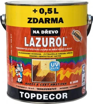 Lak na dřevo Lazurol Topdecor S1035 2,5 + 0,5 l T22 Palisandr 