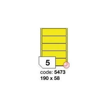 Samolepící etiketa Žluté samolepicí etikety Rayfilm R0121.5473F, 190x58 mm, 1.000 listů A4, 5000 etiket