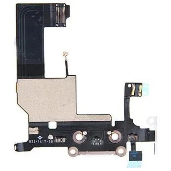 Napájecí a datový konektor s flex kabelem + audio konektor jack pro Apple iPhone 5 - bílý - kvalita A+