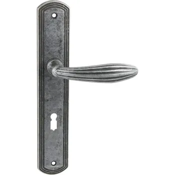 Dveřní kování Sofia exkluzivní štítové kování antik šedá 90 mm BO - bez otvoru