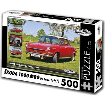 Puzzle KB Barko Retro-Auta Škoda 1000 MBG De Luxe (1967) 500 dílků