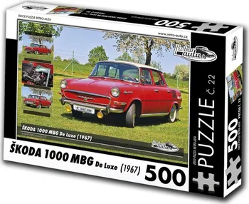 Puzzle KB Barko Retro-Auta Škoda 1000 MBG De Luxe (1967) 500 dílků