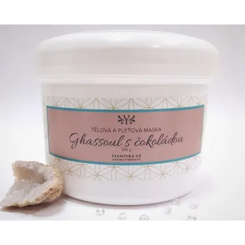 Pleťová maska Yasminka Ghassoul s čokoládou - tělová a pleťová maska, 300g
