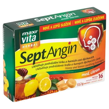 Přírodní produkt Maxi Vita SeptAngin med a citron 16 pas.