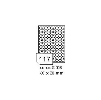 Samolepící etiketa Lesklé čiré laser etikety Rayfilm R0400.S006A, 30x30 mm, 100 listů SRA3, 11700 etiket