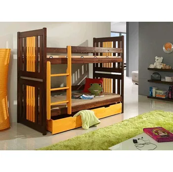 Dětská postel Nábytek PEGAS s.r.o. Dětská patrová postel z masivu KORNEL