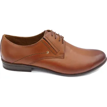 Pánské polobotky Pánská společenská obuv NES 4401 hnědá Velikost: 43 (EU)