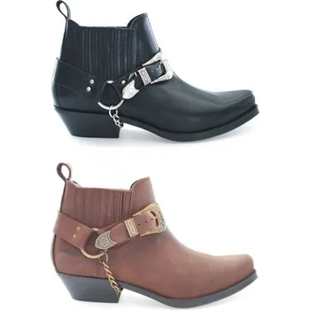 Moto obuv westernové boty Alabama Joe AJ-007 barva: černá, velikost: 45