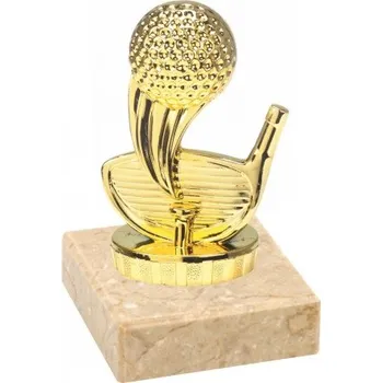 Figurka zlatá golf Barva: Zlatá, Výška: 10 cm