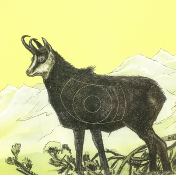 Terč na sportovní střelbu Terč vzduchovka kamzík 100ks