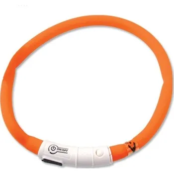 elektrický obojek Dog Fantasy Obojek světelný 70 cm oranžový